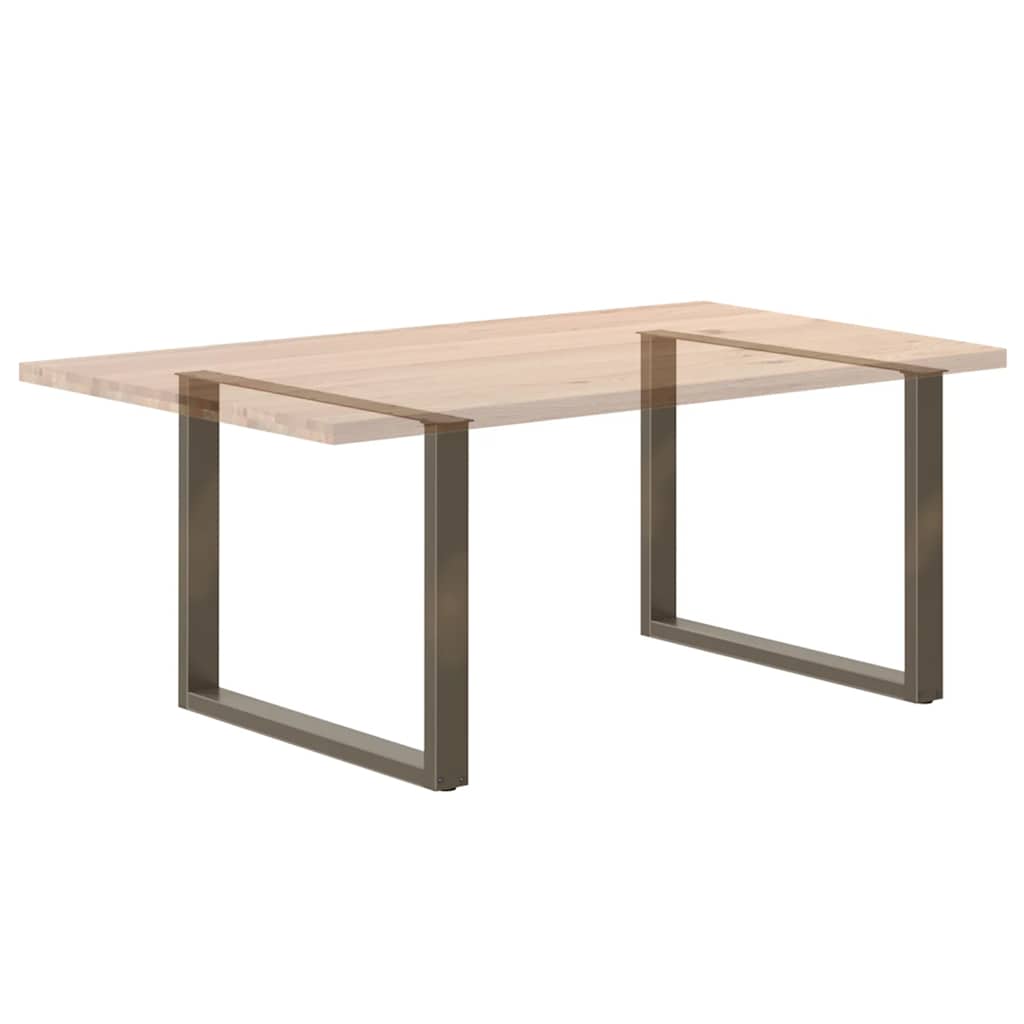3 db U alakú étkezőasztal láb natúr acél 100 x (72-73) cm acél