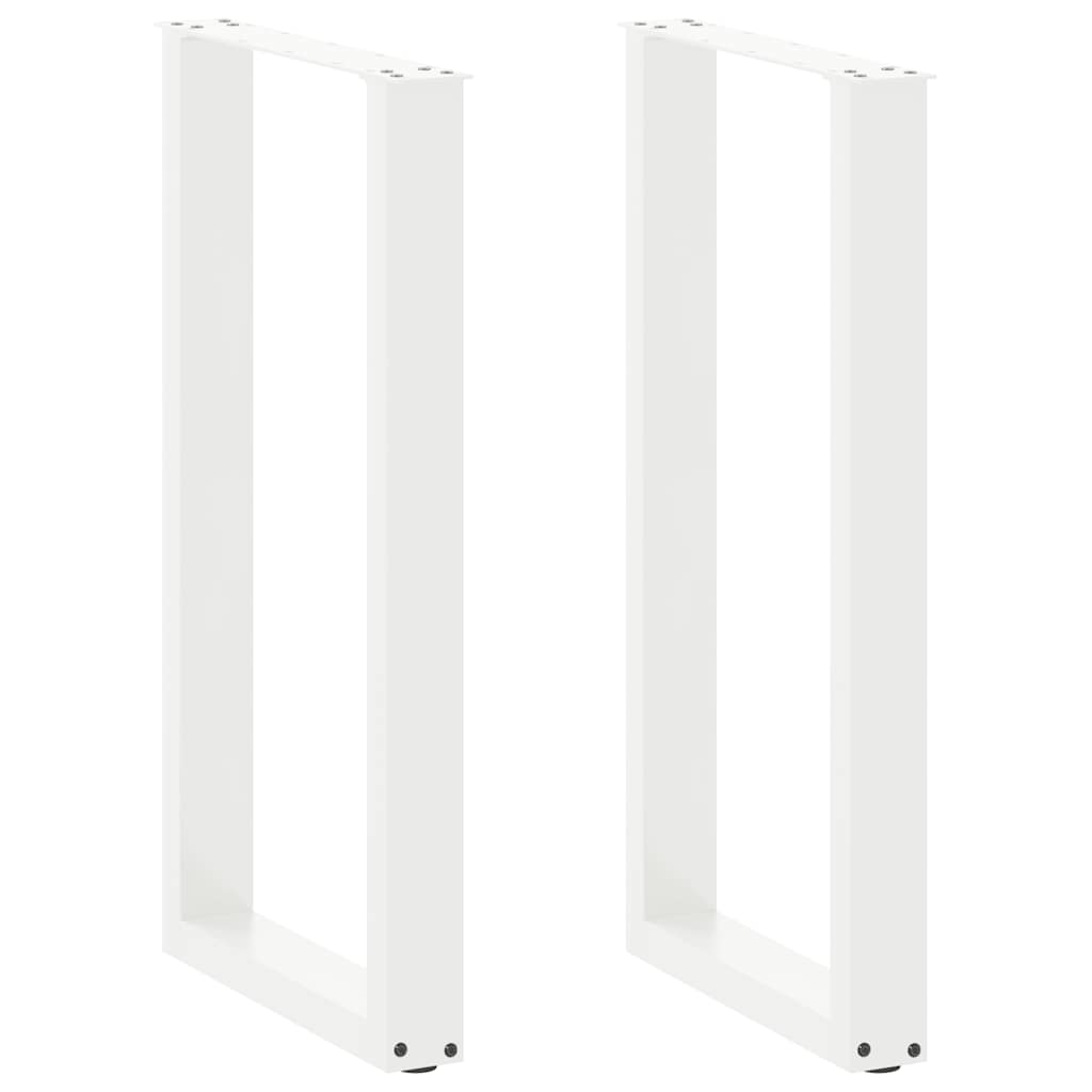 2 db U alakú bárasztalláb, fehér, 40 x (90-91) cm, acél
