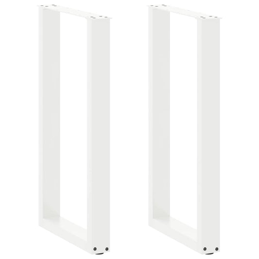 2 db U alakú bárasztalláb, fehér, 40 x (90-91) cm, acél