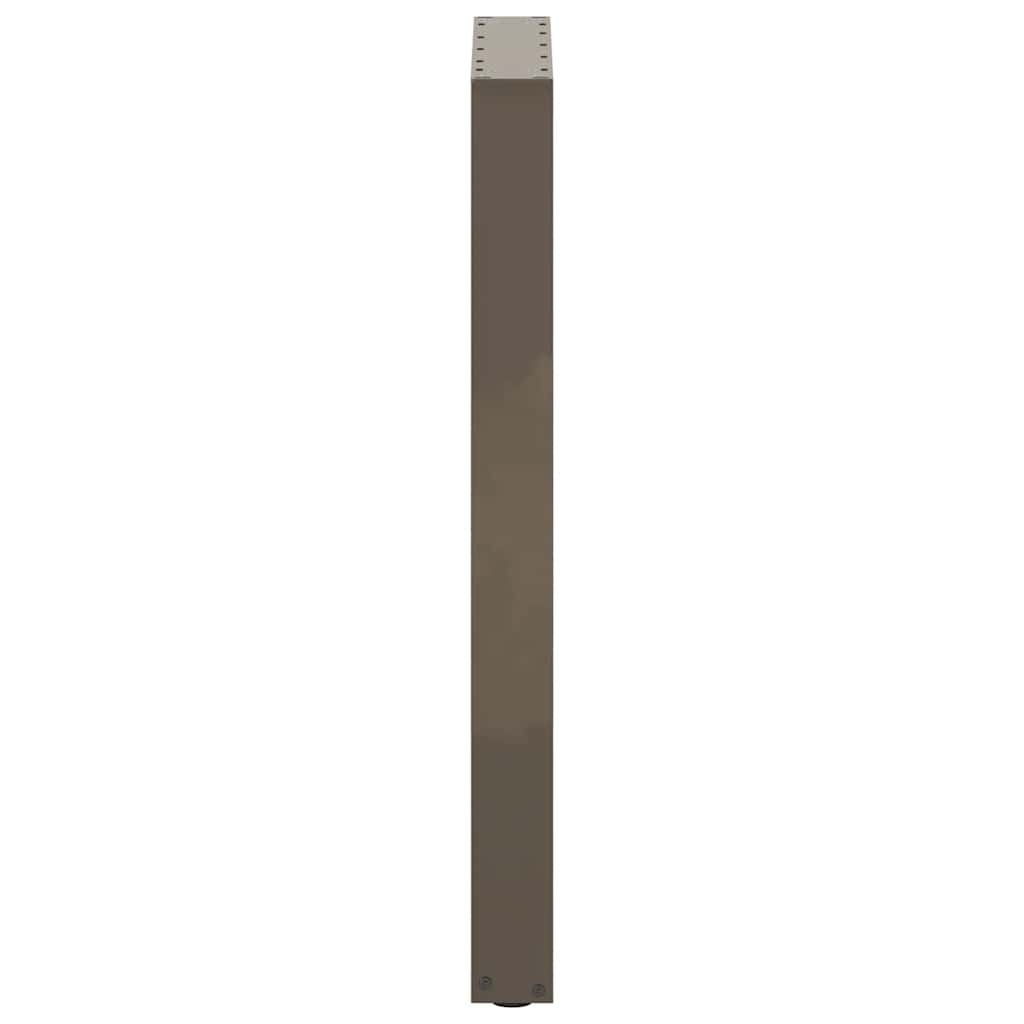 2 db U alakú bárasztalláb natúr acélból 40x(90-91) cm