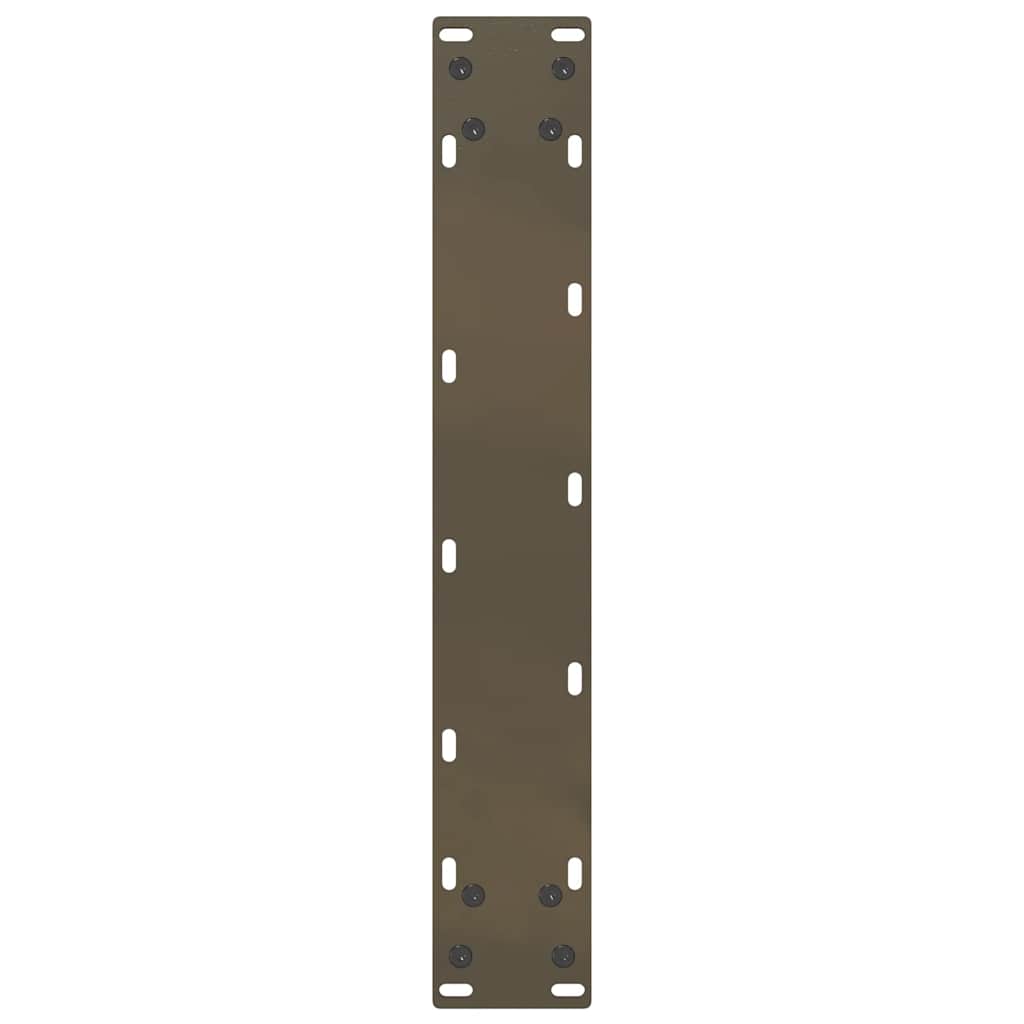 2 db U alakú bárasztalláb natúr acélból 40x(90-91) cm