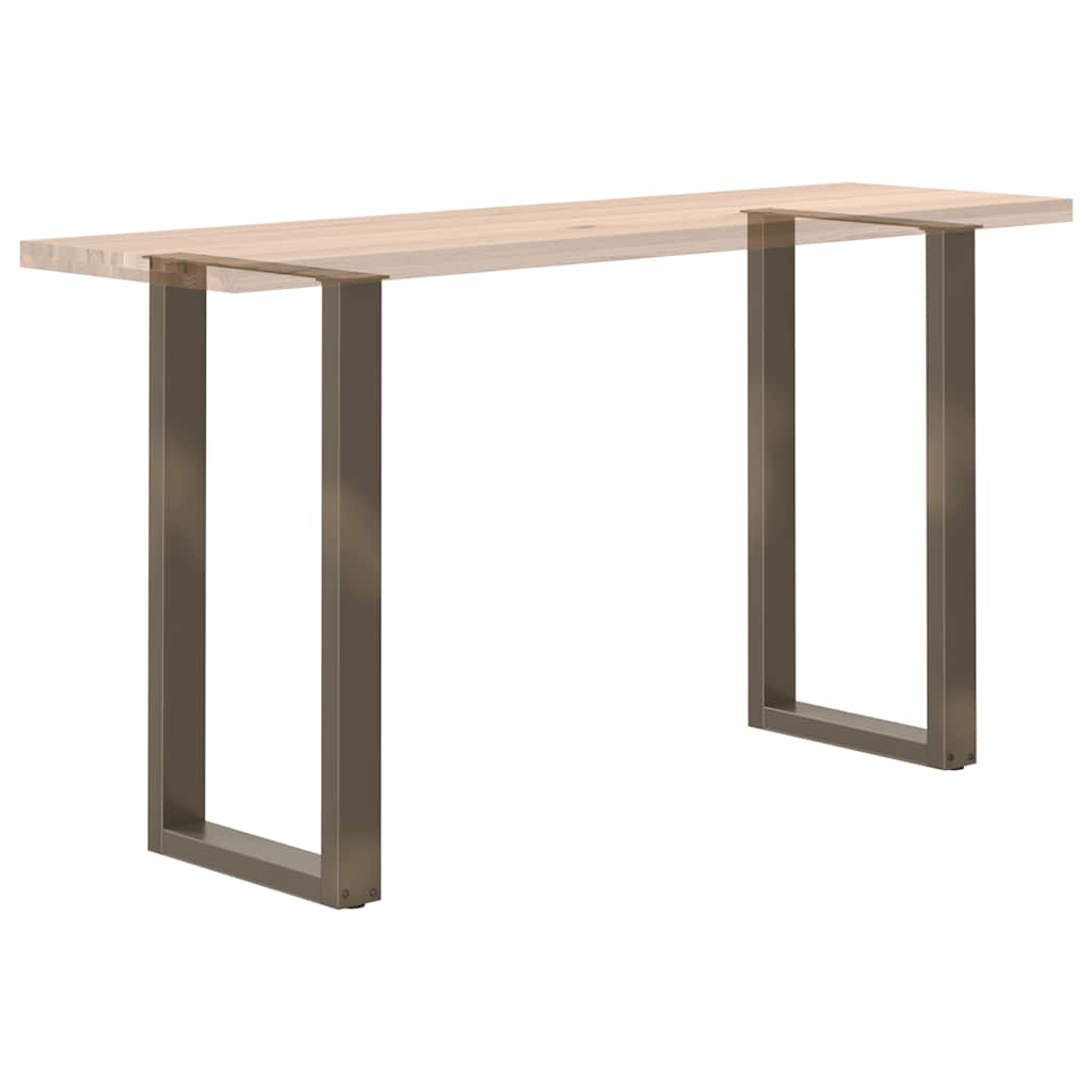 2 db U alakú bárasztalláb natúr acélból 40x(90-91) cm