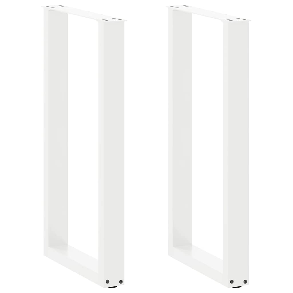 2 db U alakú bárasztalláb fehér 50x(90-91) cm acél