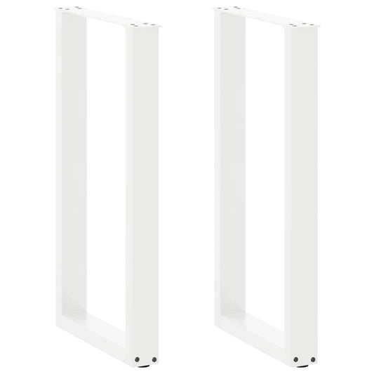 2 db U alakú bárasztalláb fehér 50x(90-91) cm acél