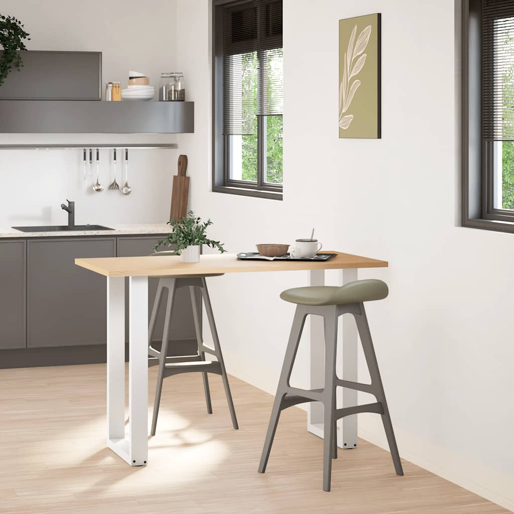 2 db U alakú bárasztalláb fehér 50x(90-91) cm acél