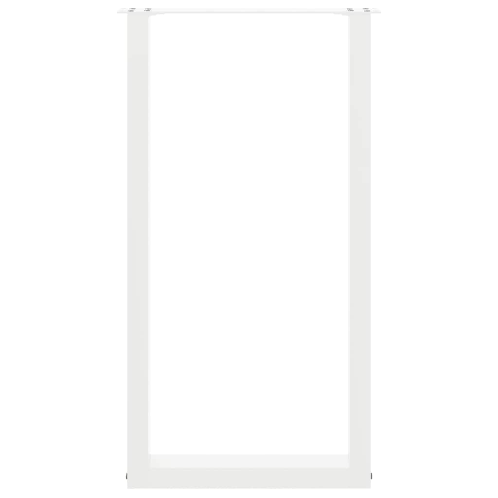 2 db U alakú bárasztalláb fehér 50x(90-91) cm acél
