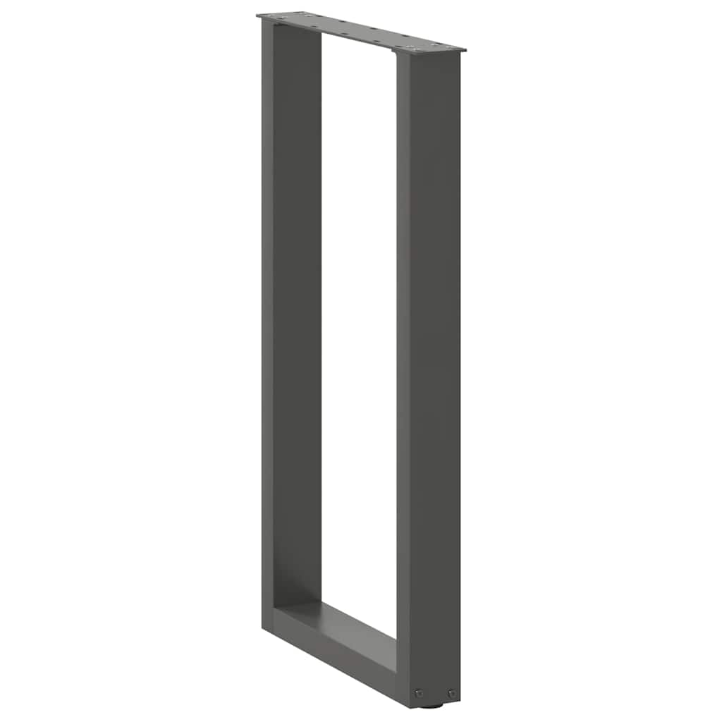 2 db antracitszürke, U-alakú acél bárasztalláb 50x(90-91) cm