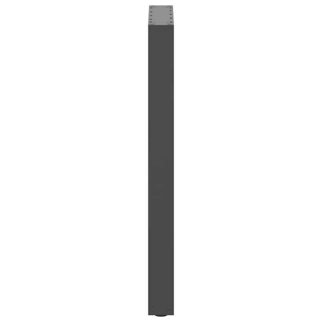 2 db antracitszürke, U-alakú acél bárasztalláb 50x(90-91) cm