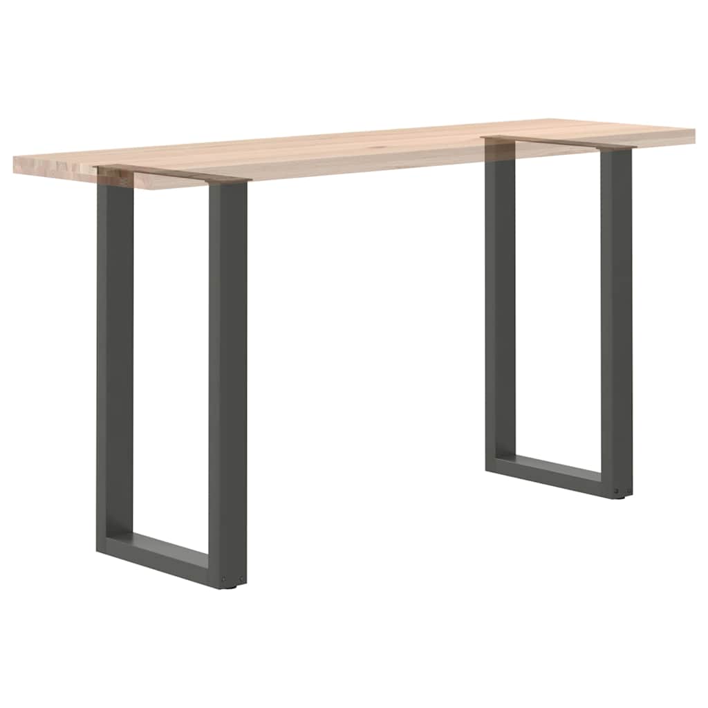 2 db antracitszürke, U-alakú acél bárasztalláb 50x(90-91) cm