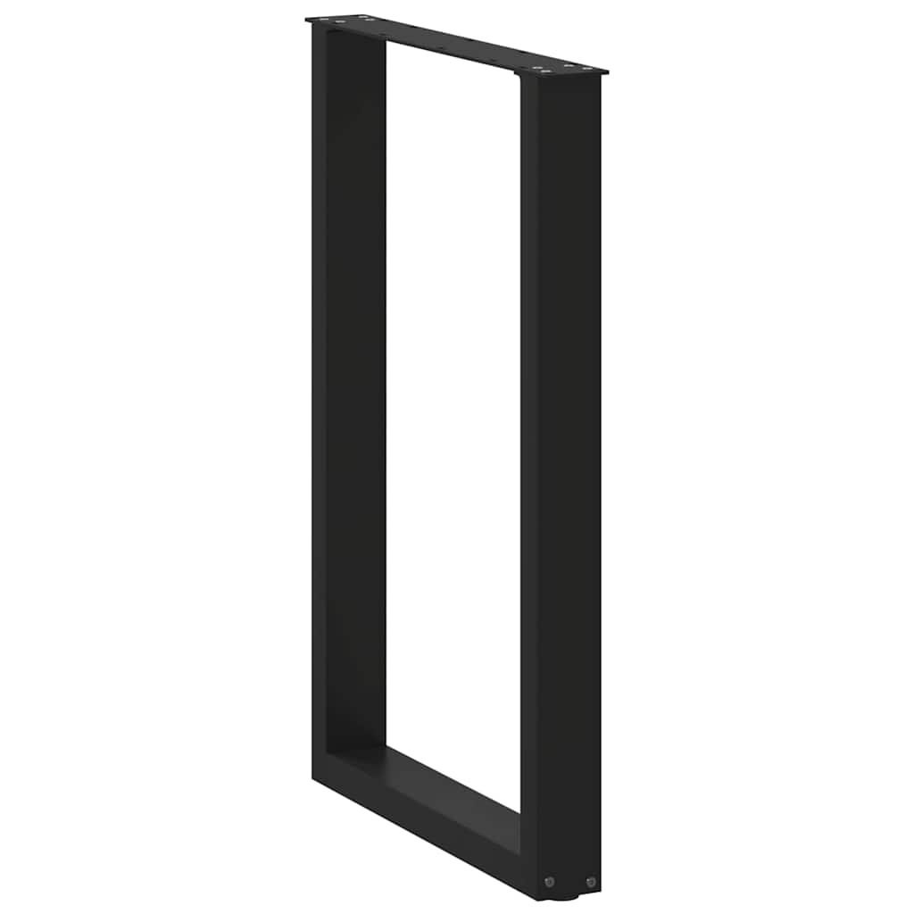 2 db U alakú bárasztalláb, fekete, 60 x (90-91) cm, acél