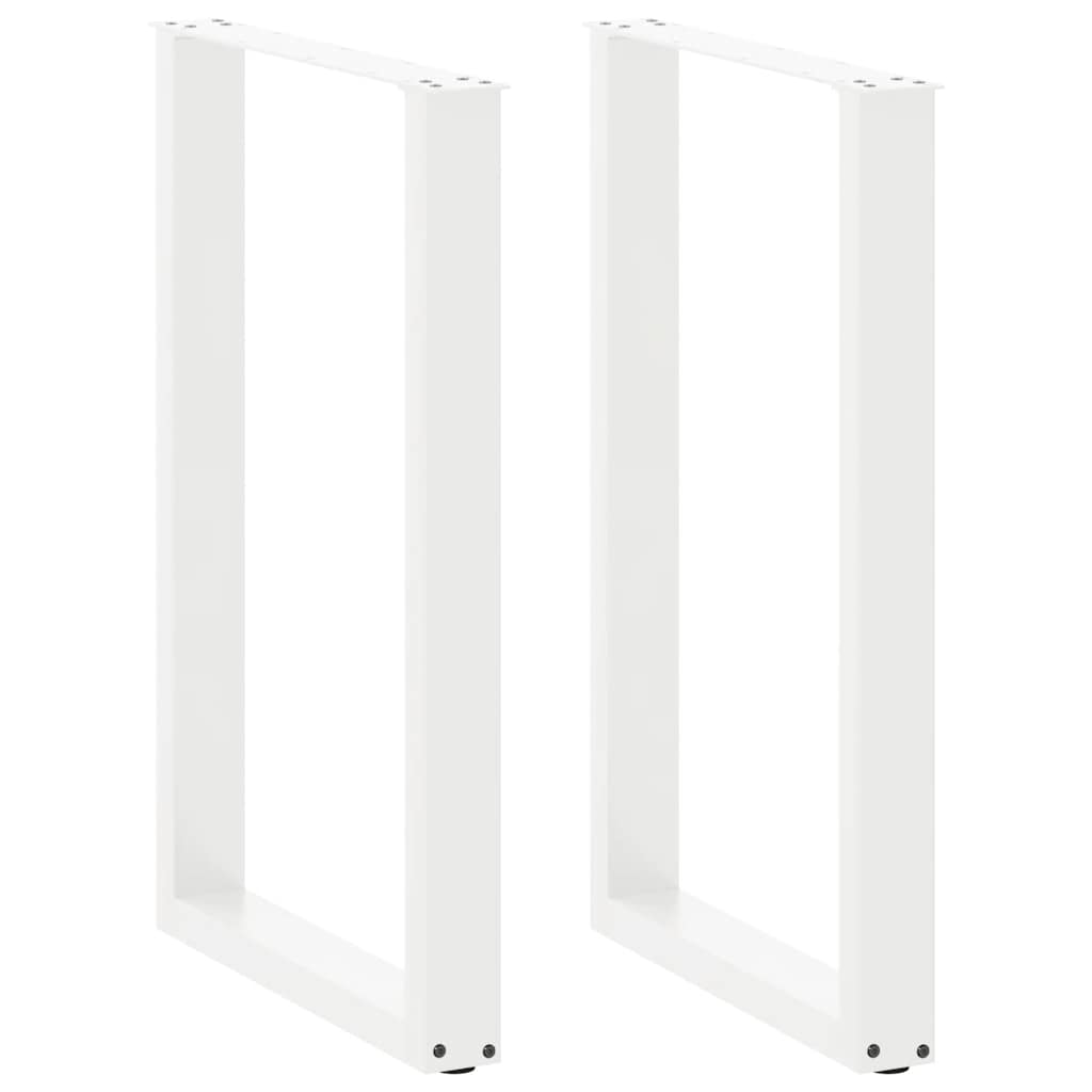 2 db U alakú bárasztalláb fehér 60x(90-91) cm acél