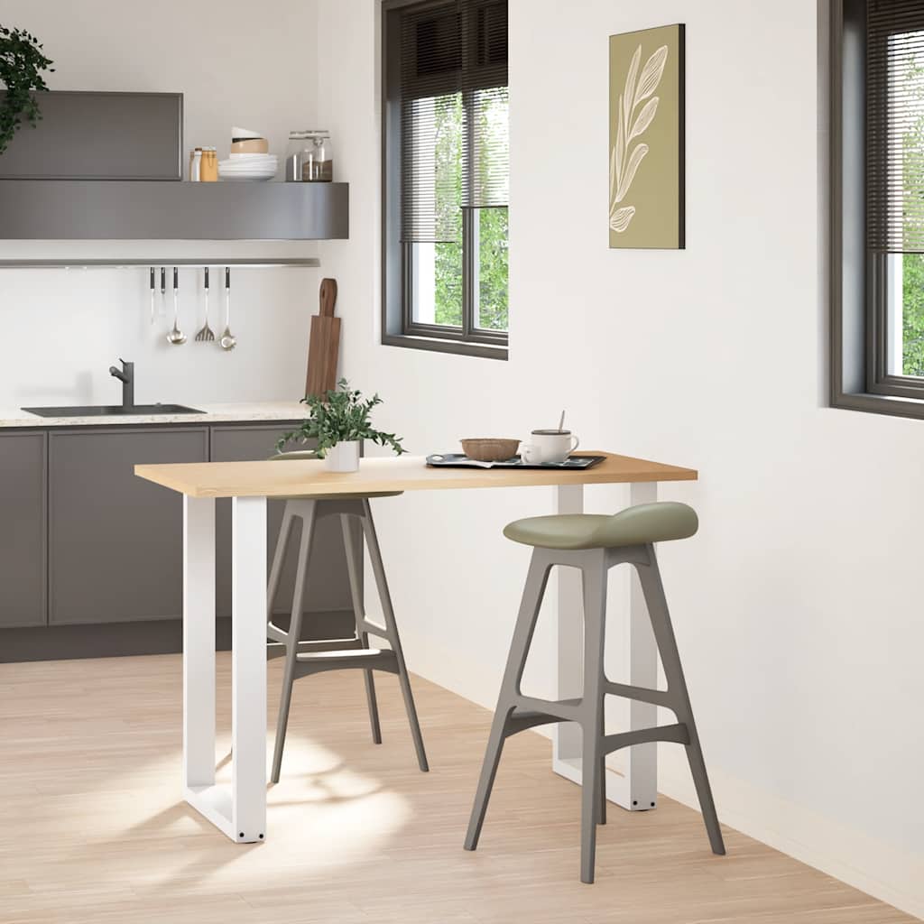 2 db U alakú bárasztalláb fehér 60x(90-91) cm acél