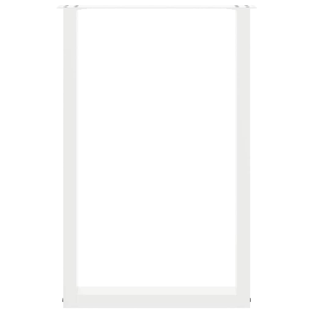 2 db U alakú bárasztalláb fehér 60x(90-91) cm acél