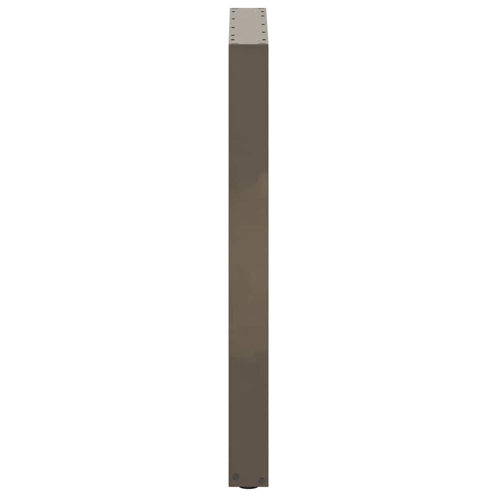 2 db U alakú bárasztalláb natúr acélból 60x(90-91) cm