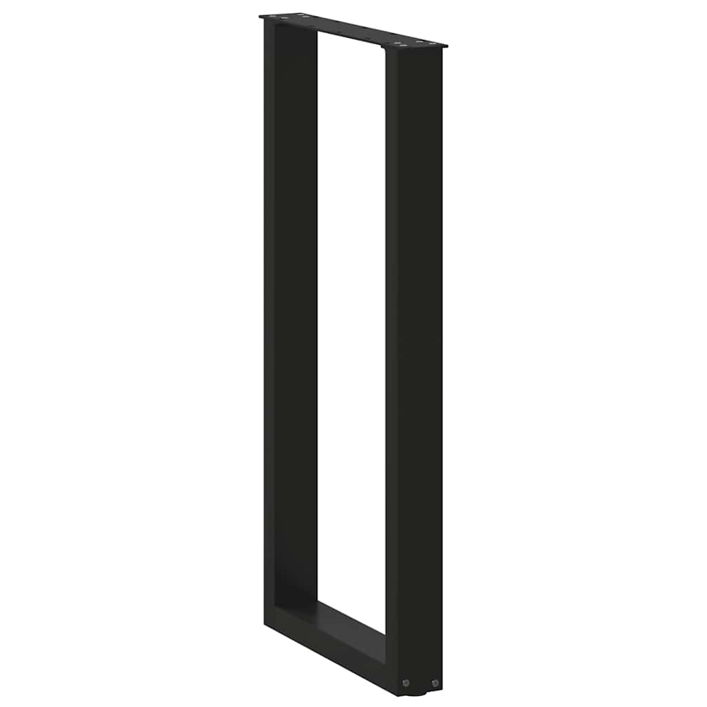 2 db U alakú bárasztalláb, fekete, 40 x (100-101) cm, acél