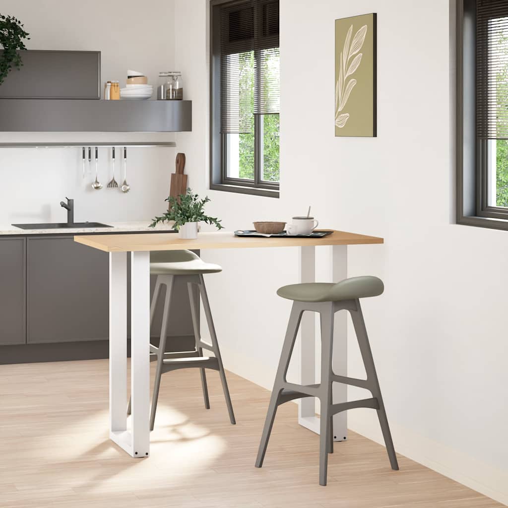 2 db U alakú bárasztalláb, fehér, 40 x (100-101) cm, acél
