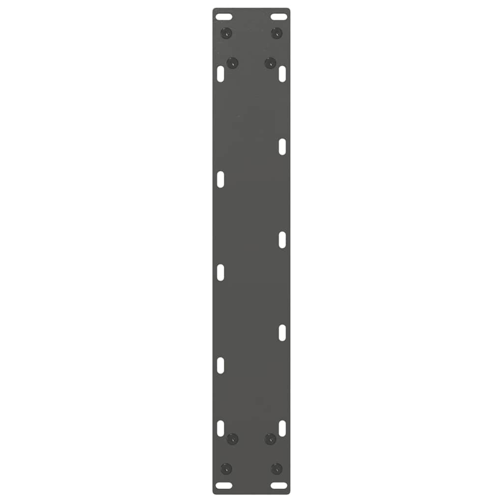 2 db antracitszürke U-alakú acél bárasztalláb 40x(100-101) cm