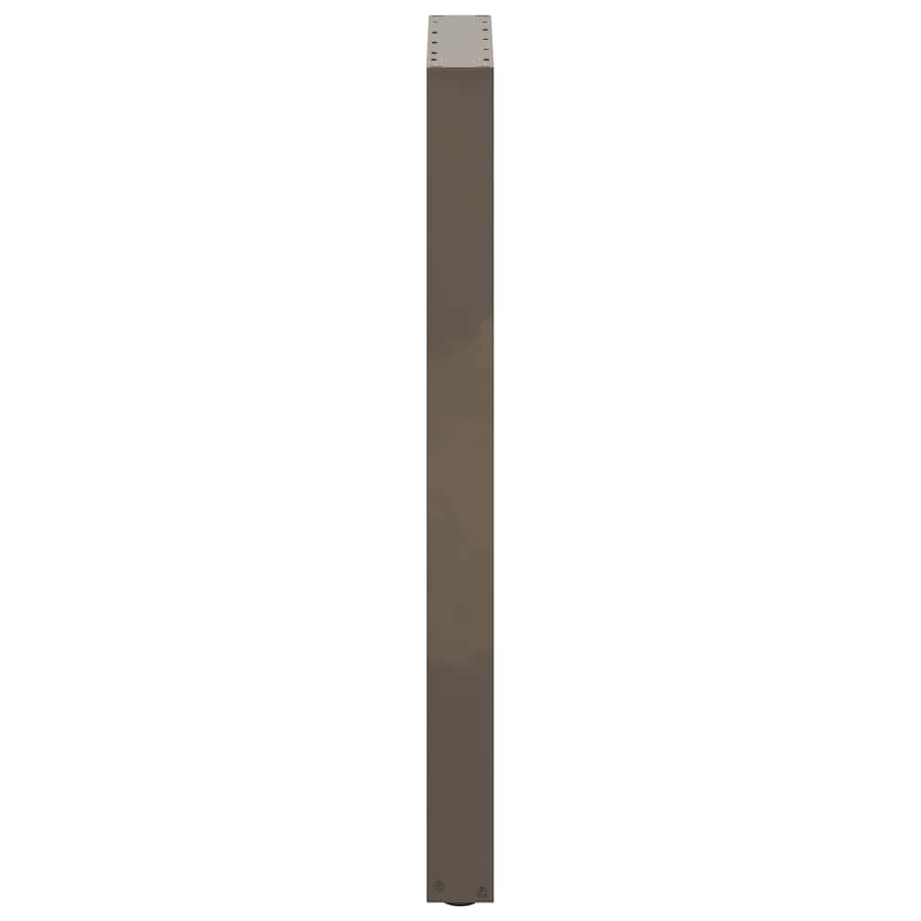 2 db U alakú bárasztalláb natúr acélból 40x(100-101) cm