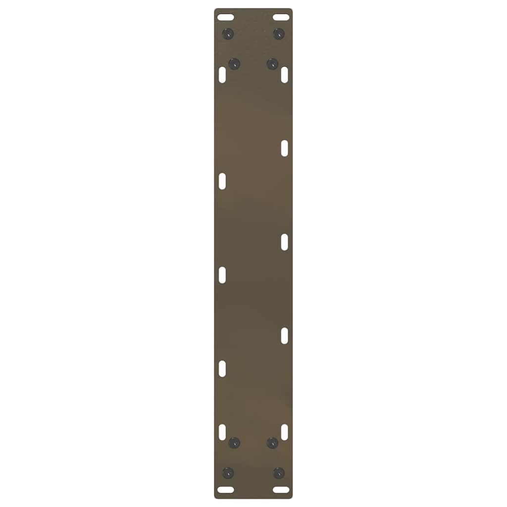 2 db U alakú bárasztalláb natúr acélból 40x(100-101) cm
