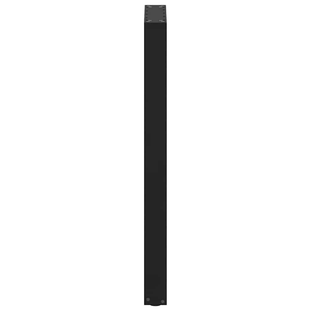 2 db fekete U-alakú acél bárasztalláb 50 x (100-101) cm