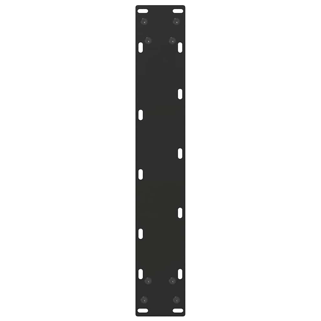 2 db fekete U-alakú acél bárasztalláb 50 x (100-101) cm