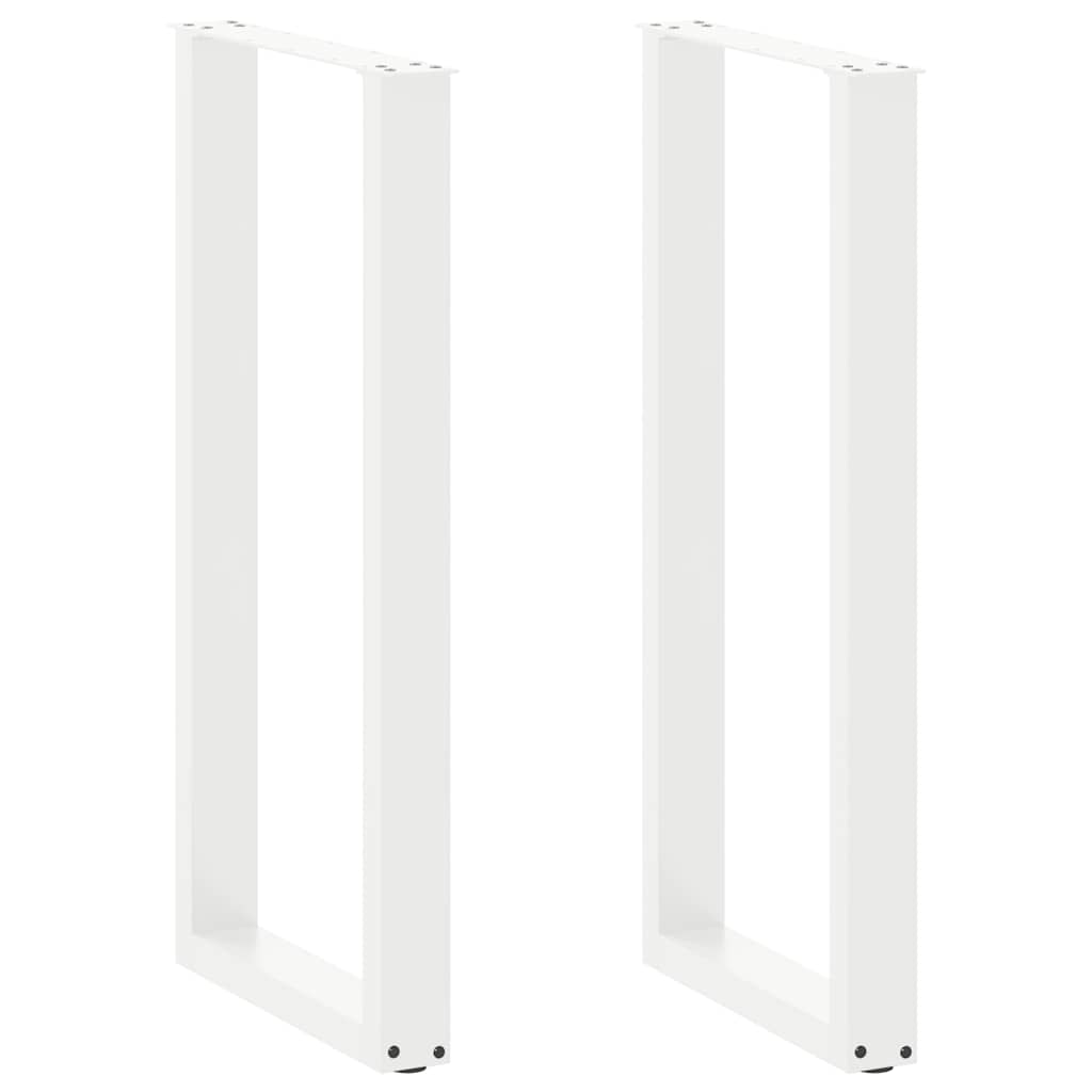 2 db U alakú bárasztalláb fehér 50x(100-101) cm acél