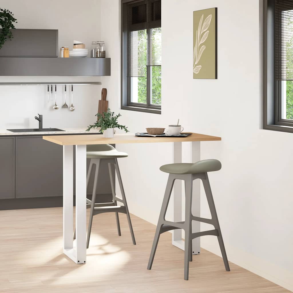 2 db U alakú bárasztalláb fehér 50x(100-101) cm acél