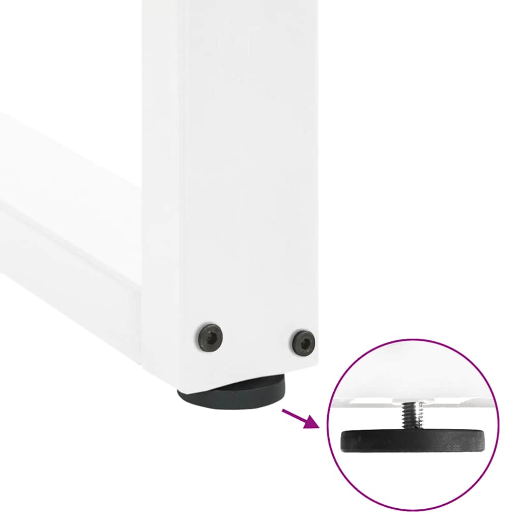 2 db U alakú bárasztalláb fehér 50x(100-101) cm acél