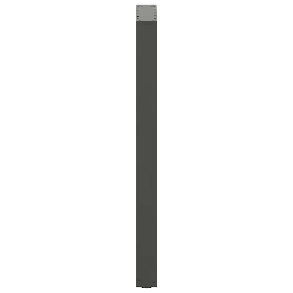 2 db antracitszürke U-alakú acél bárasztalláb 50x(100-101) cm