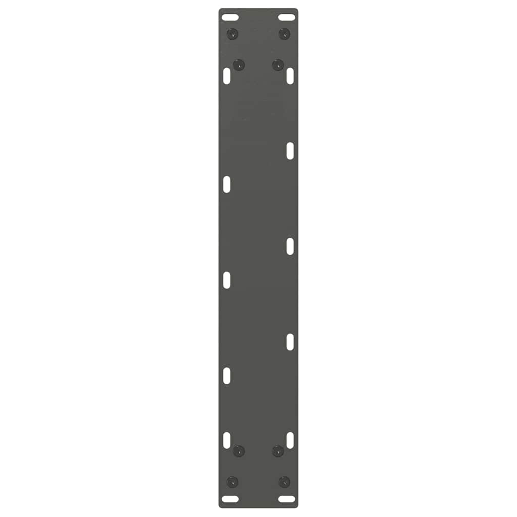 2 db antracitszürke U-alakú acél bárasztalláb 50x(100-101) cm
