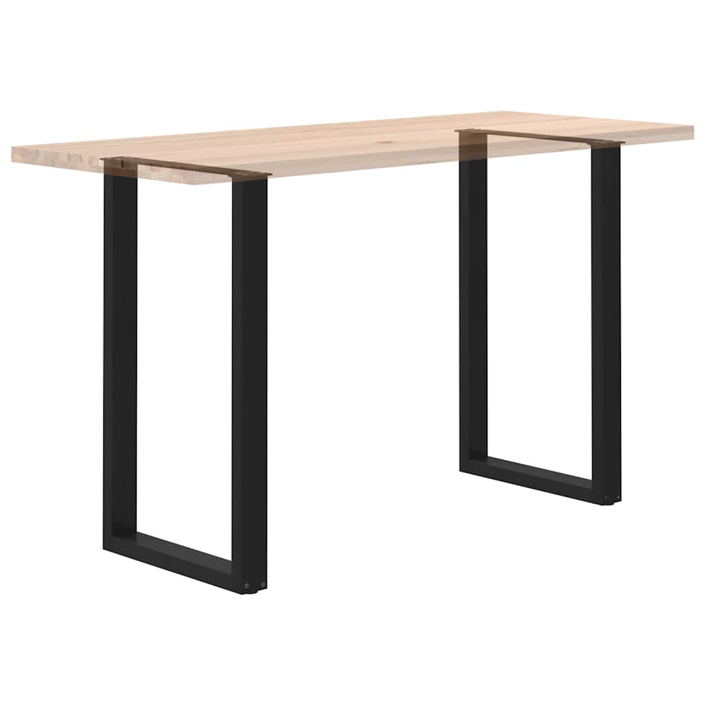 2 db U alakú bárasztalláb, fekete, 60 x (100-101) cm, acél