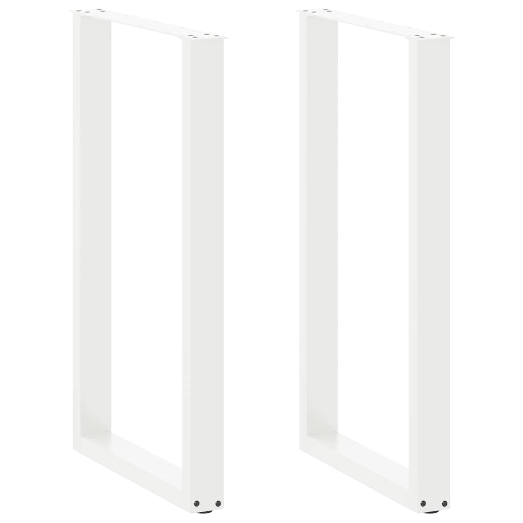 2 db U alakú bárasztalláb fehér 60x(100-101) cm acél