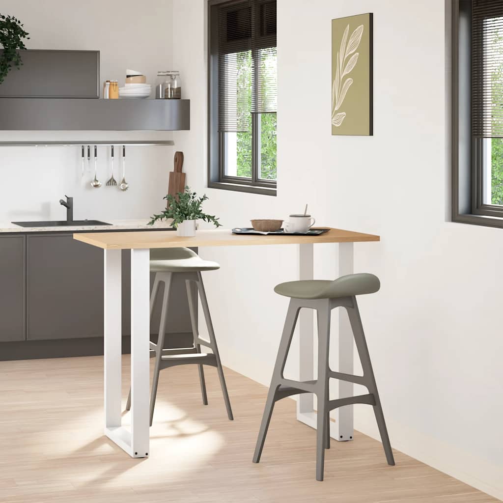 2 db U alakú bárasztalláb fehér 60x(100-101) cm acél
