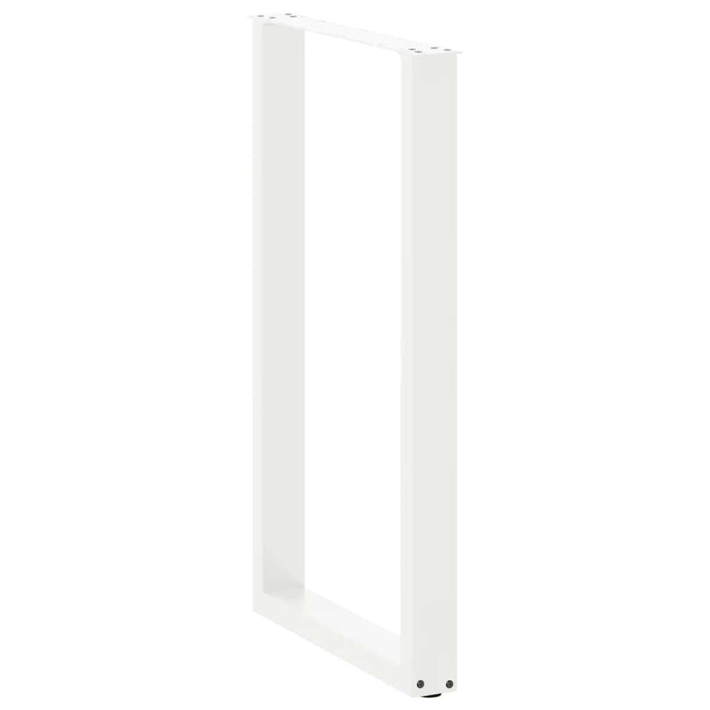 2 db U alakú bárasztalláb fehér 60x(100-101) cm acél