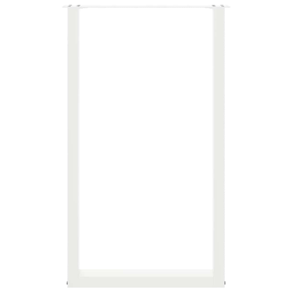 2 db U alakú bárasztalláb fehér 60x(100-101) cm acél