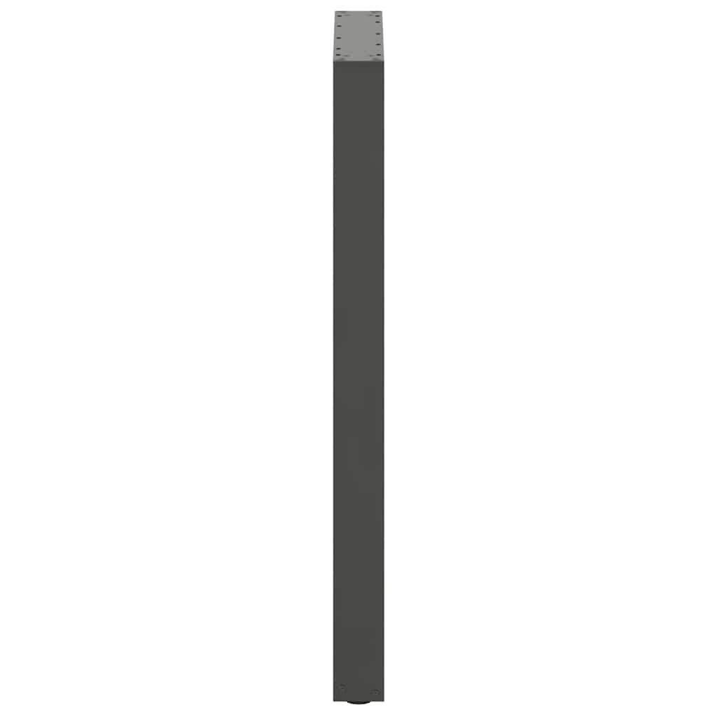 2 db antracitszürke, U alakú acél bárasztalláb 60 x (100-101) cm