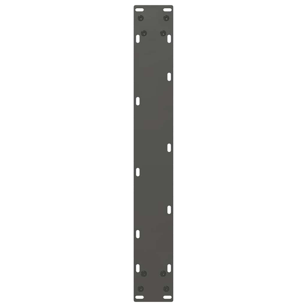 2 db antracitszürke, U alakú acél bárasztalláb 60 x (100-101) cm