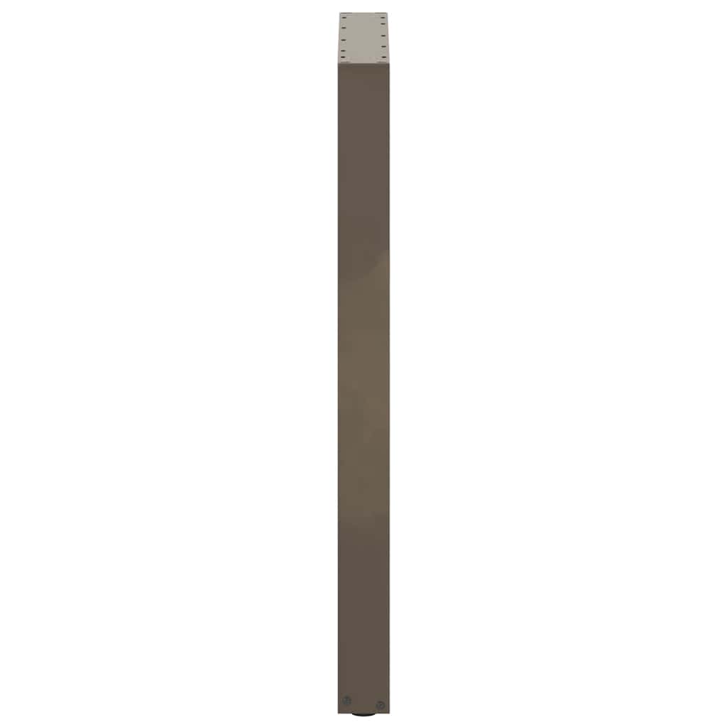 2 db U alakú bárasztalláb natúr acélból 60x(100-101) cm