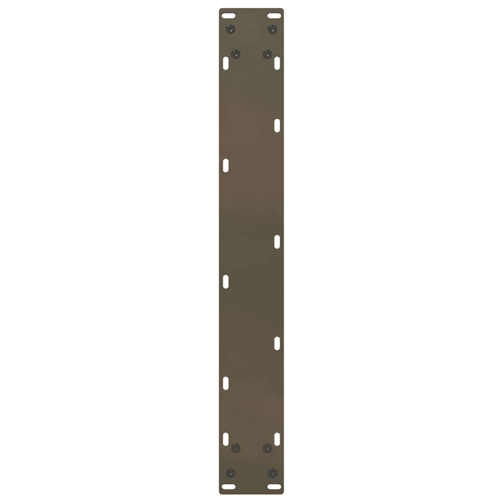 2 db U alakú bárasztalláb natúr acélból 60x(100-101) cm