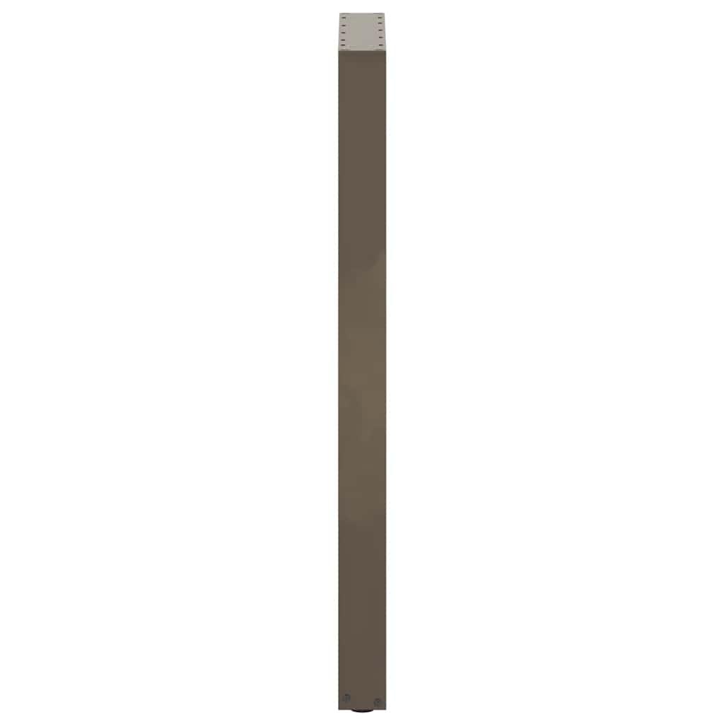 2 db U alakú bárasztalláb natúr acélból 40x(110-111) cm