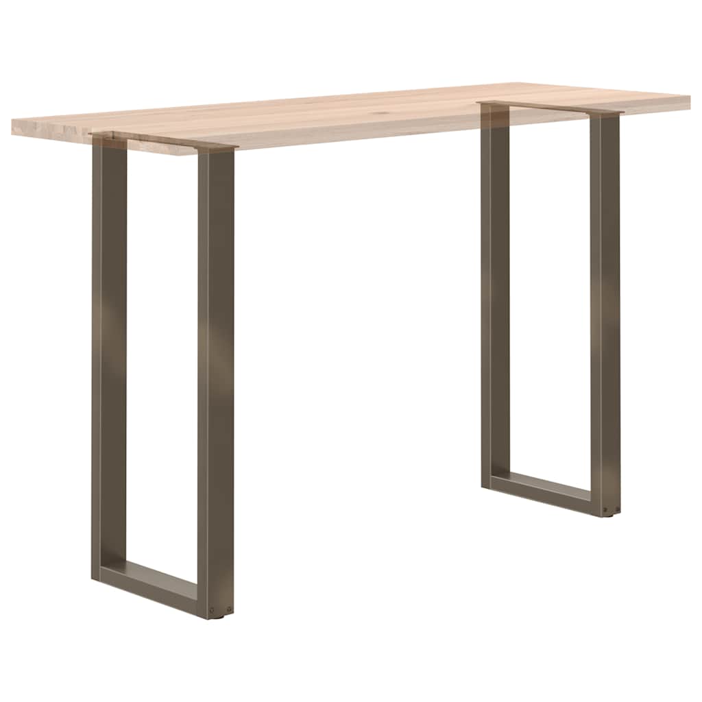 2 db U alakú bárasztalláb natúr acélból 40x(110-111) cm