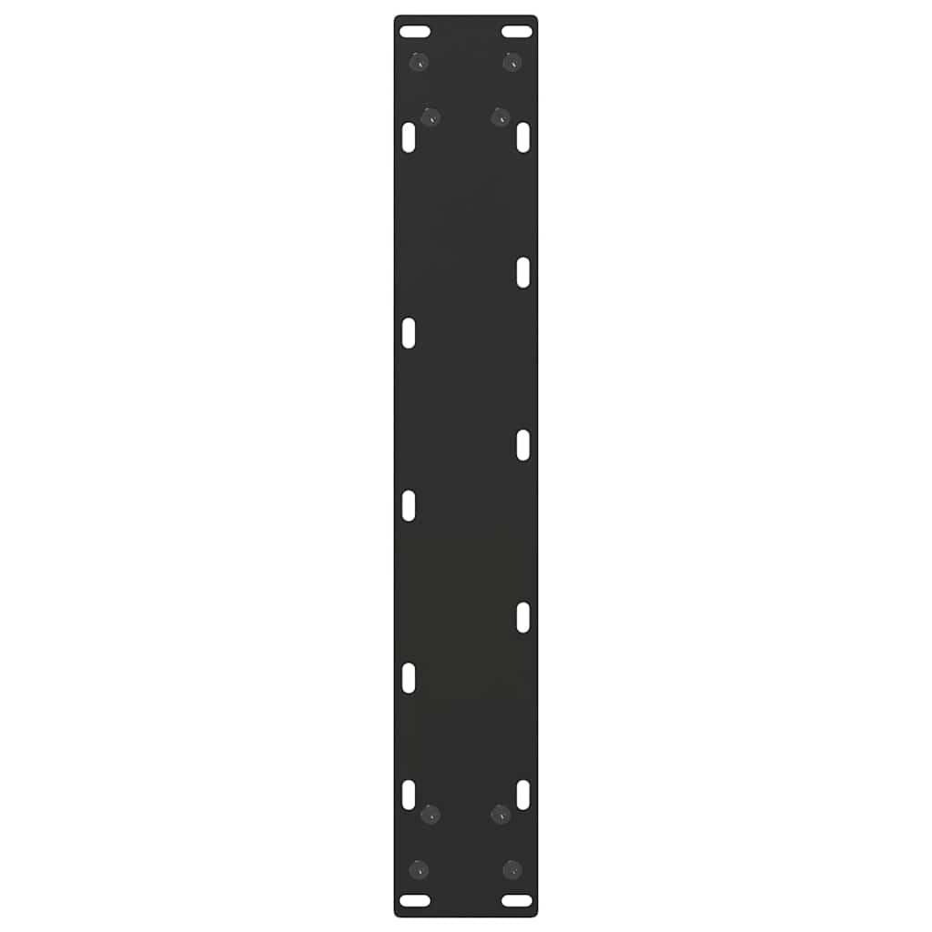2 db fekete U-alakú acél bárasztalláb 50 x (110-111) cm