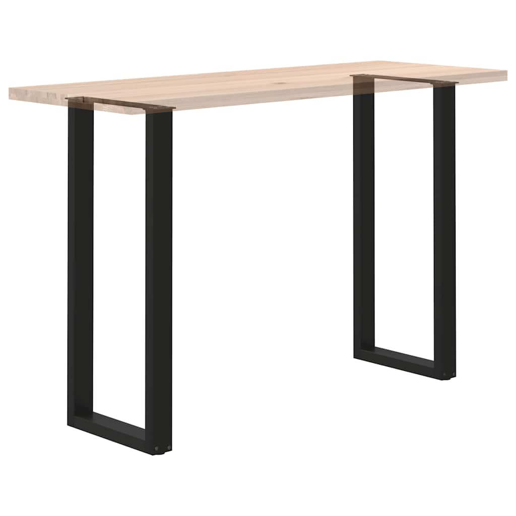 2 db fekete U-alakú acél bárasztalláb 50 x (110-111) cm
