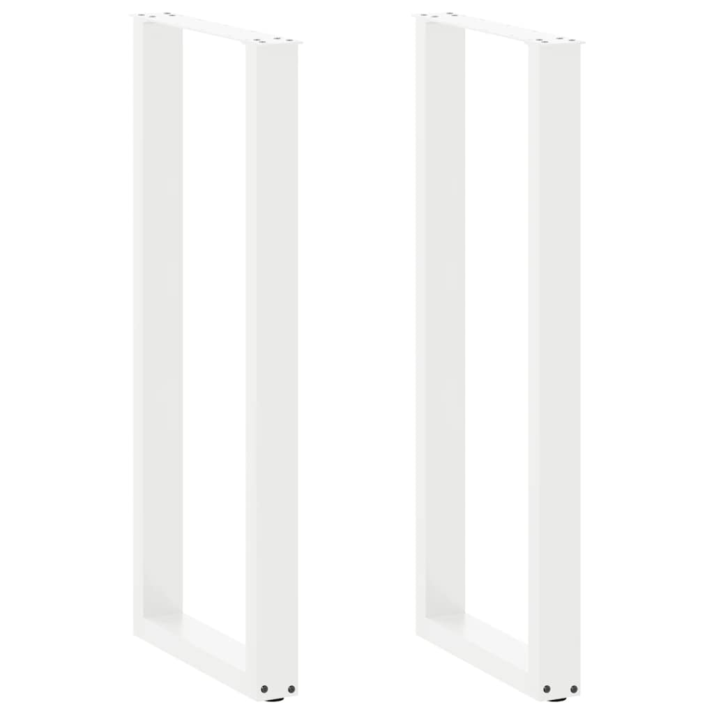 2 db fehér U alakú bárasztalláb 50 x (110-111) cm acél