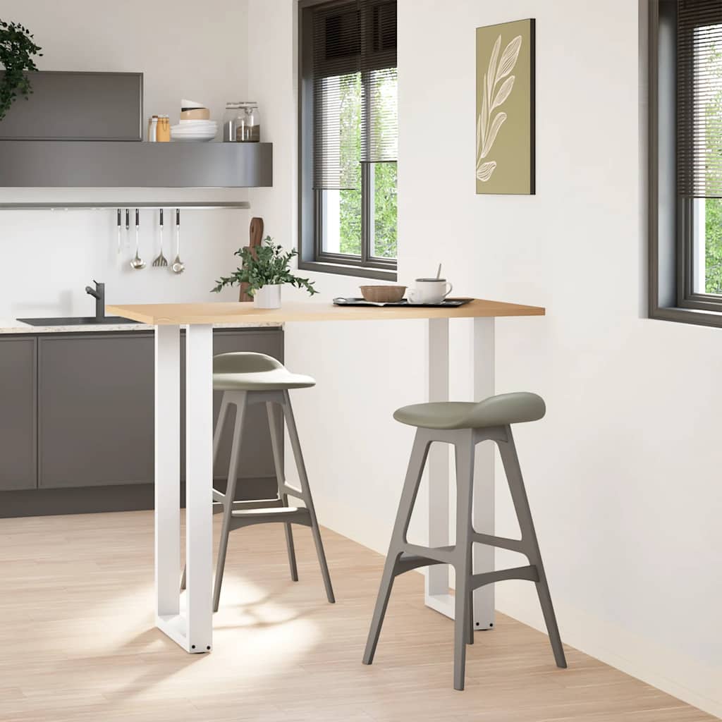 2 db fehér U alakú bárasztalláb 50 x (110-111) cm acél