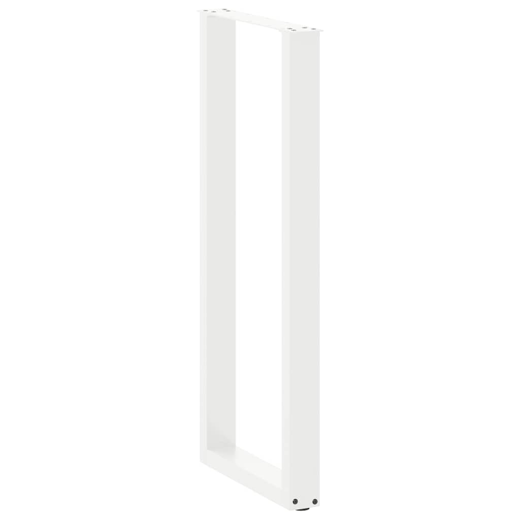 2 db fehér U alakú bárasztalláb 50 x (110-111) cm acél