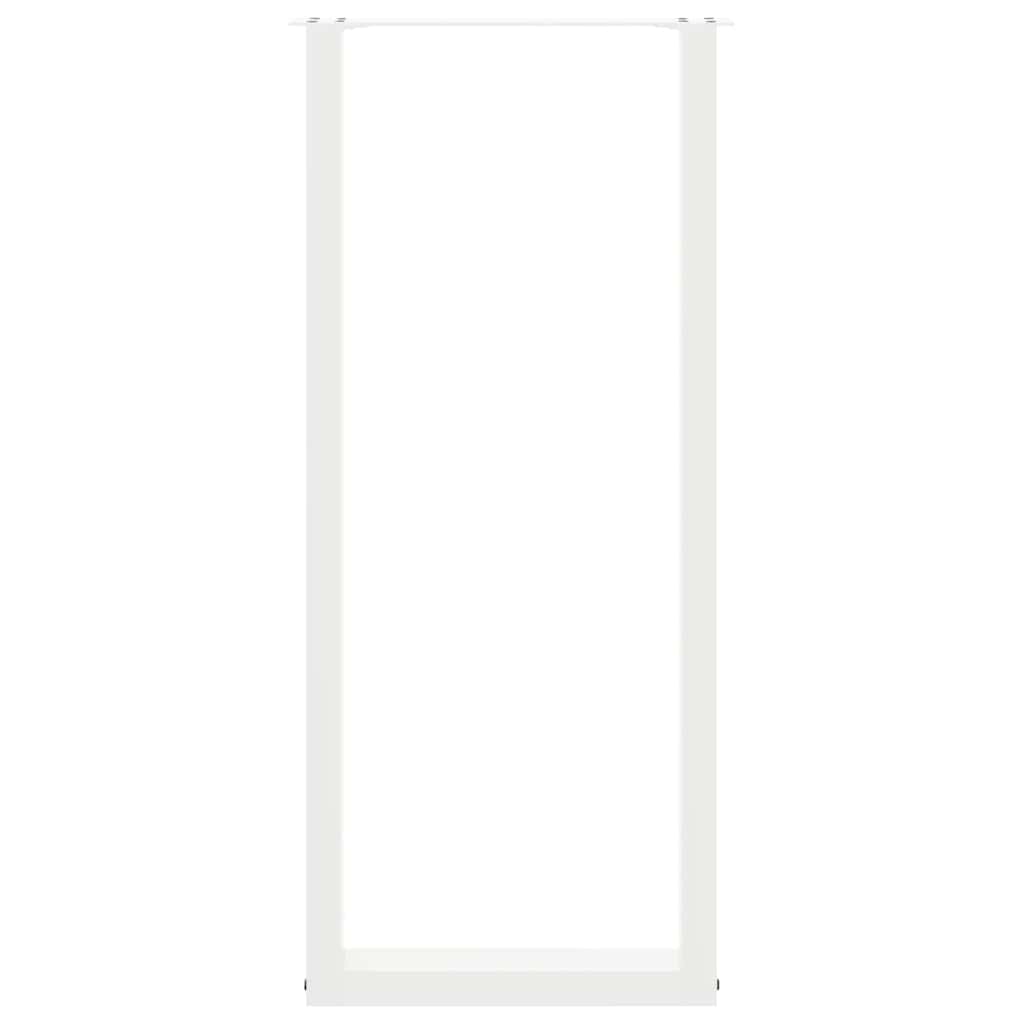 2 db fehér U alakú bárasztalláb 50 x (110-111) cm acél