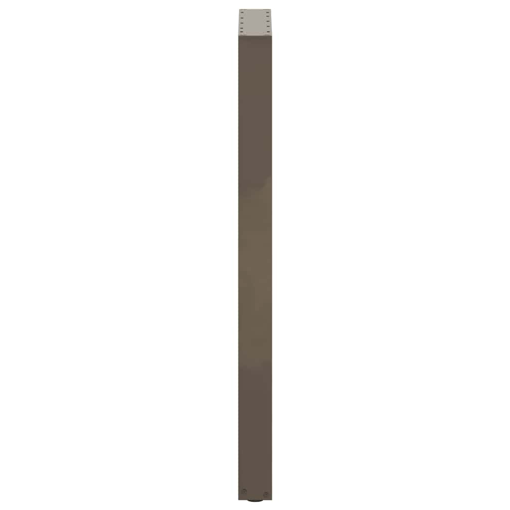 2 db U alakú bárasztalláb natúr acélból 50x(110-111) cm