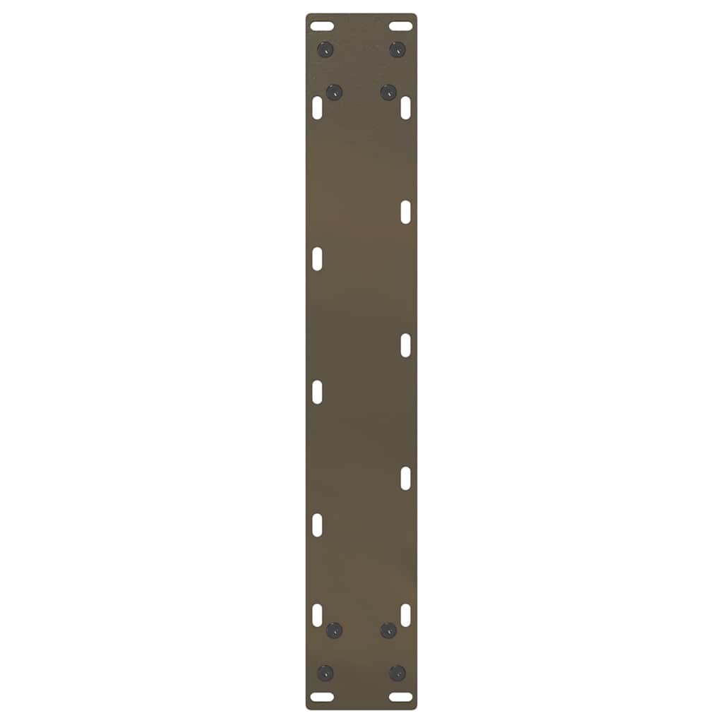 2 db U alakú bárasztalláb natúr acélból 50x(110-111) cm