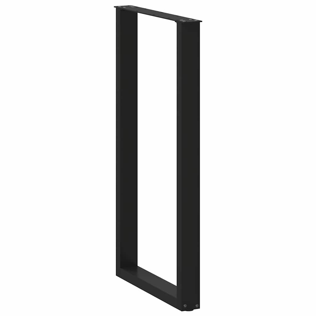 2 db fekete U alakú acél bárasztalláb 60 x (110-111) cm